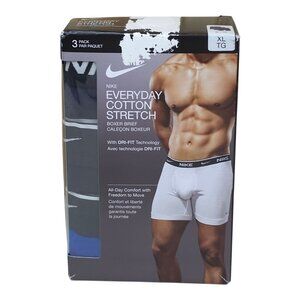 Nike Everyday Cotton Stretch Boxer Briefs 3-Pack XL With Dri-Fit Technology